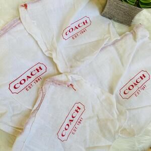 Set of 5 Coach Dust Bags for Handbags